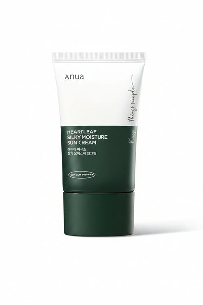 ANUA Heartleaf Silky Moisture Sun Cream 50ml SPF50+ PA++++