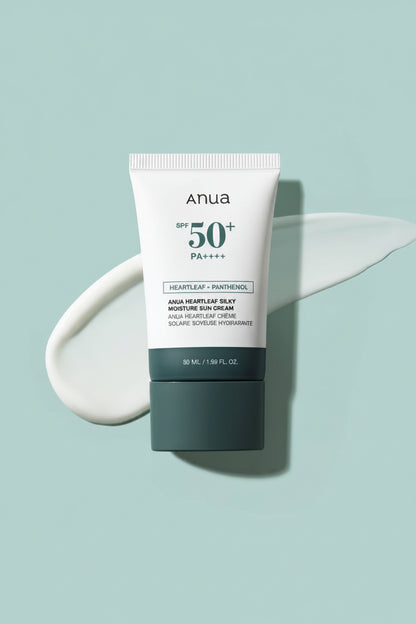 ANUA Heartleaf Silky Moisture Sun Cream texture shot